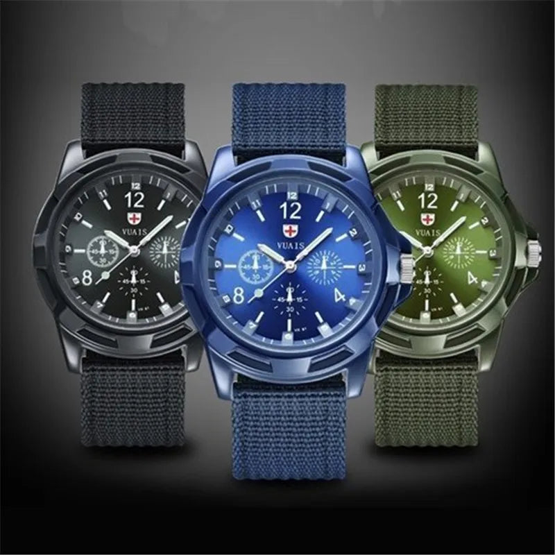 Reloj militar con correa de nailon para hombre, de alta calidad cronógrafo deportivo, informal