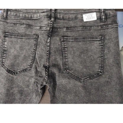 Biker Jeans desgastado Rasgado