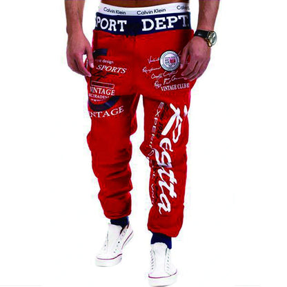 Joggers Pantalones Cintura elástica Letras Estampados gráficos