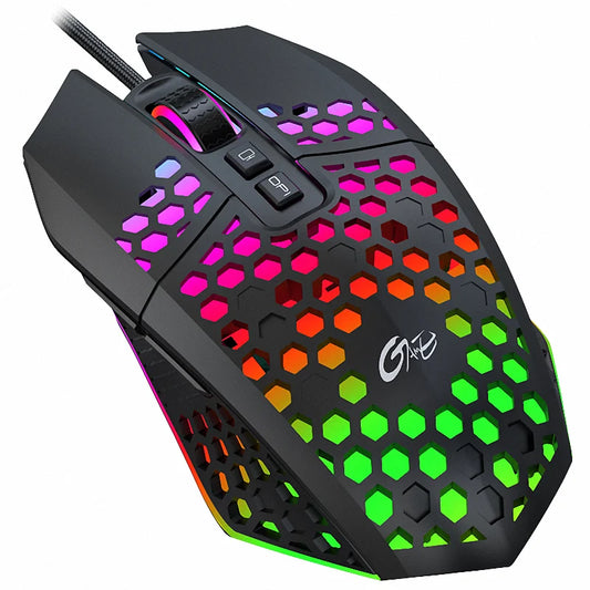 Mouse gamer RGB con cable X801 7 botones programables.