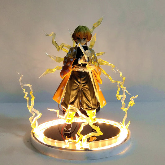 Demon Slayer Agatsuma Zenitsu con luces 15 cms