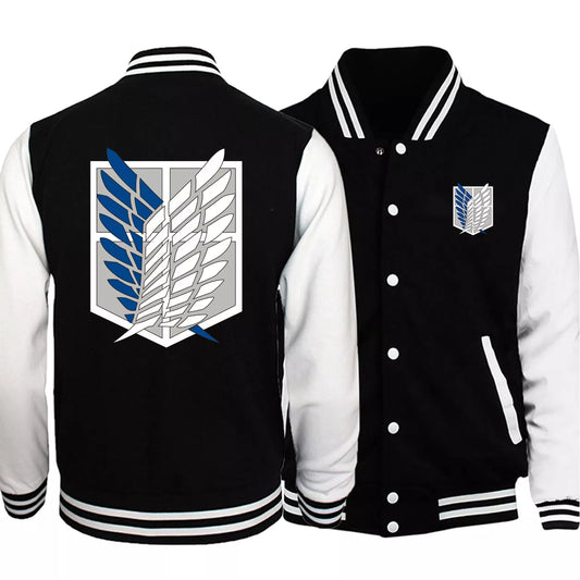 Chaqueta estilo beisbol Shingeki No Kyojin, escudo Tropa de Reconocimiento