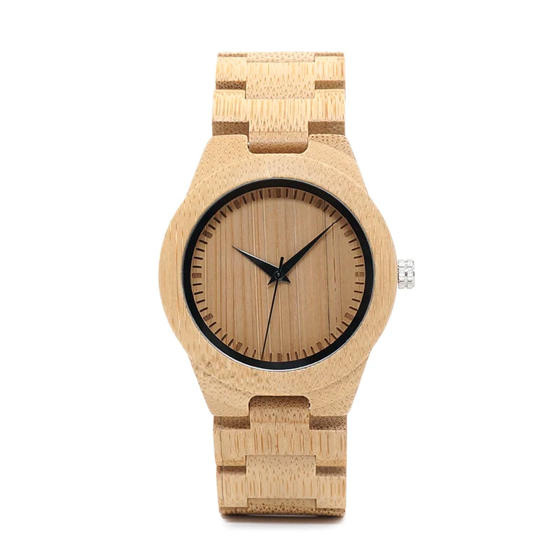 BOBO BIRD Reloj de pulsera de cuarzo con banda de madera