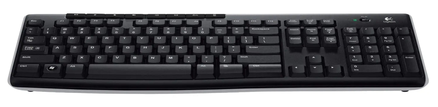 Teclado inalámbrico Logitech K270 con inalámbrico de largo alcance.