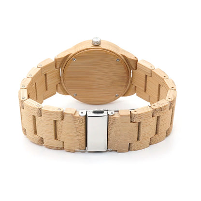 BOBO BIRD Reloj de pulsera de cuarzo con banda de madera