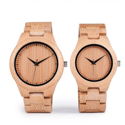 BOBO BIRD Reloj de pulsera de cuarzo con banda de madera