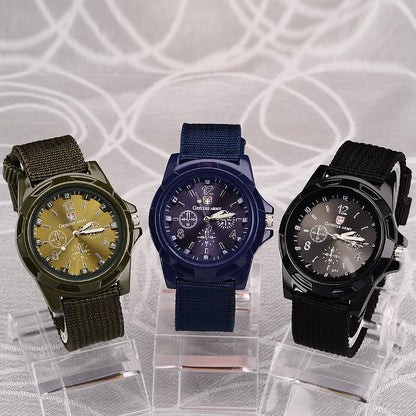 Reloj militar con correa de nailon para hombre, de alta calidad cronógrafo deportivo, informal