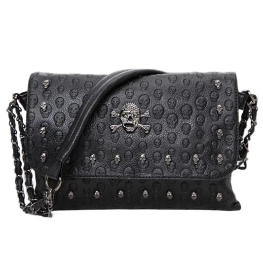 Bolso de hombro PU calavera remaches