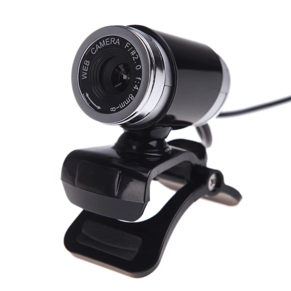 Cámara Web USB de 12,0 MP con lente de cristal giratoria con Clip de 360 grados