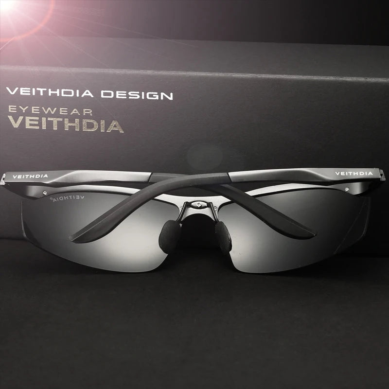 Lentes de sol rectangular UV400 Veithdia 6529