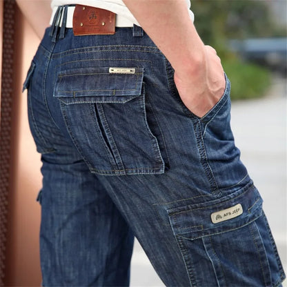 Jeans cargo Multi-bolsillos