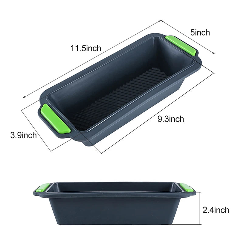 Molde de silicona rectangular para Pan. Para hornear pasteles, tortas y reposteria.