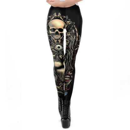 Legging Estilo Gótico León Retro Vintage Steampunk