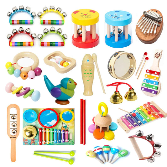 Instrumentos musicales para niños pequeños, instrumentos de percusión de madera