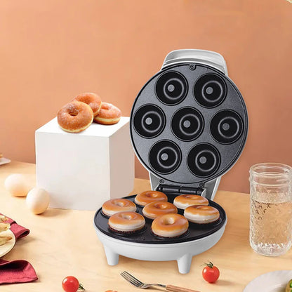 Mini parrilla eléctrica para hacer rosquillas, portátil de 1200W, antiadherente.