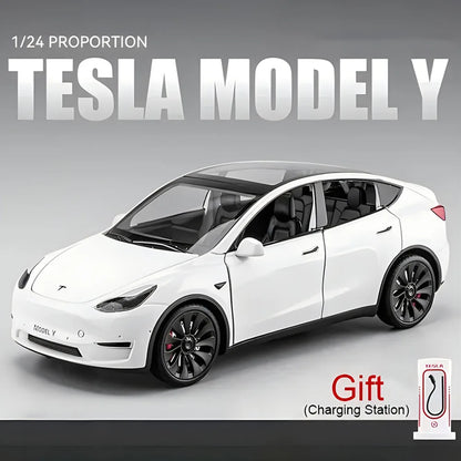 Tesla Modelo Y con luz y sonido 1/24