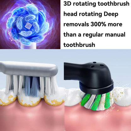 Cepillo de dientes eléctrico. Dispositivo de limpieza profunda. Recargable con USB.