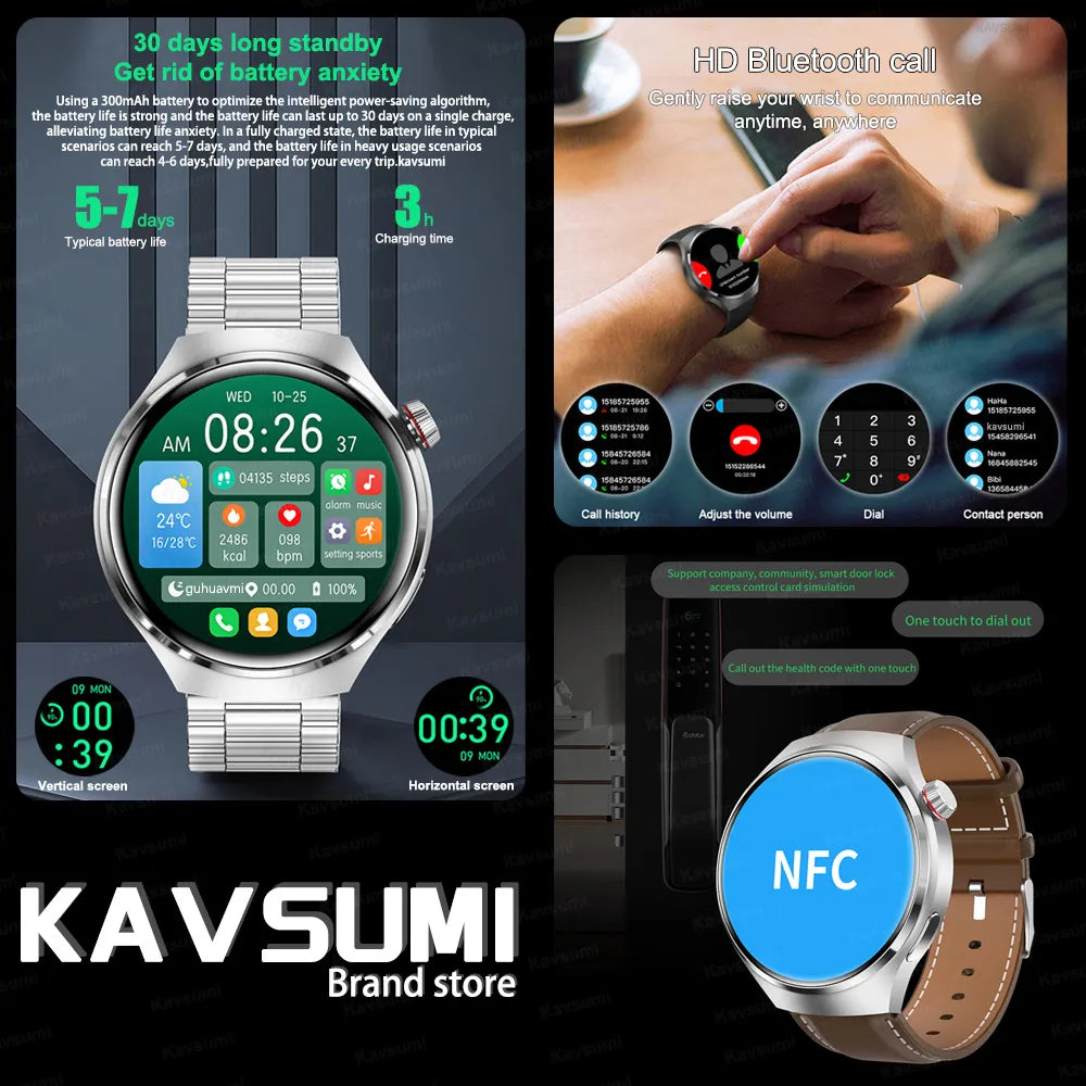 Huawei-Reloj inteligente GT4 PRO para hombre, Pantalla HD, Bluetooth.