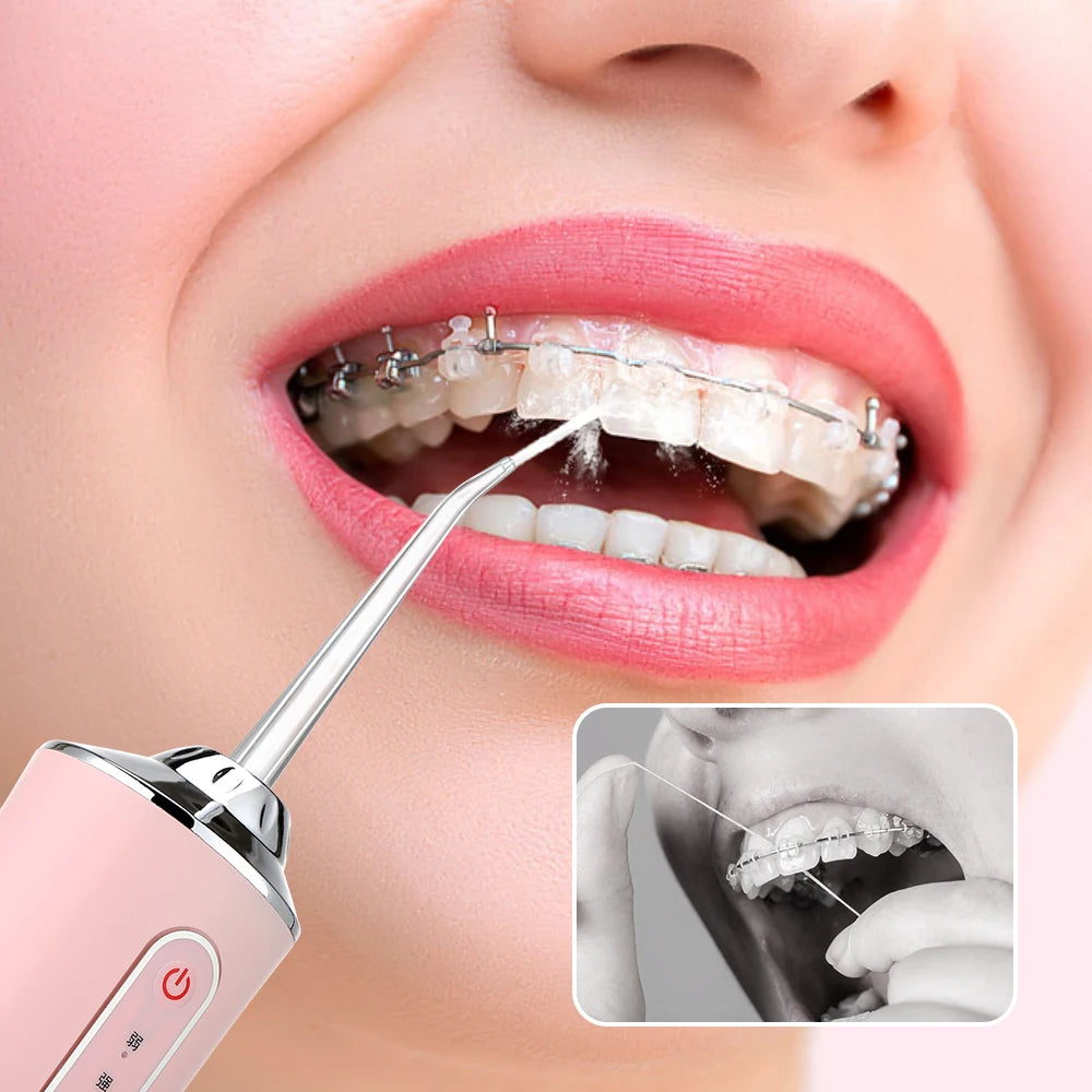 Irrigador Oral portátil, hilo Dental con chorro de agua, recargable por USB.