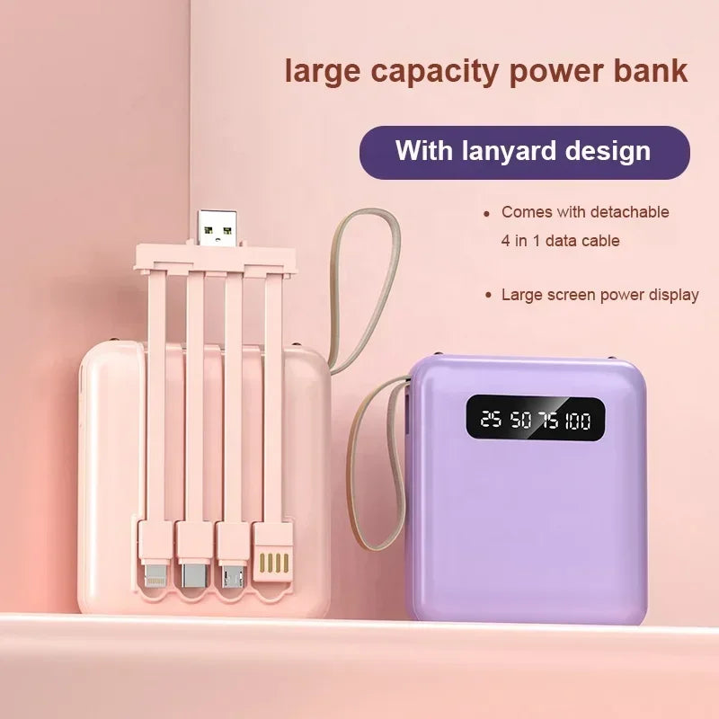 Mini banco de energía con pantalla de espejo de 30.000mah