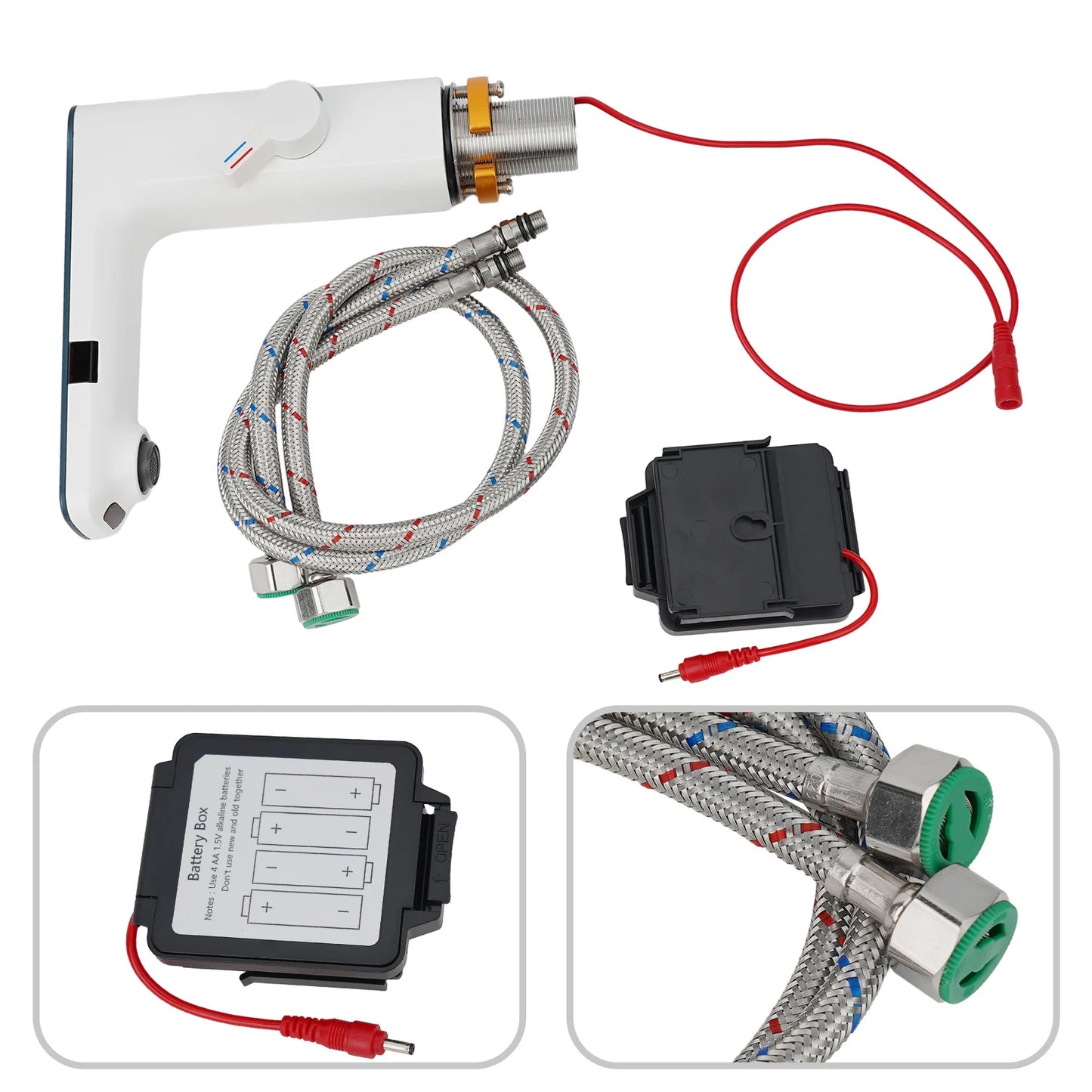 Llave de lavamanos con Sensor inteligente con pantalla Digital.