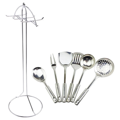 Juego de utensilios de cocina de 7 piezas de acero inoxidable, marca Turner.