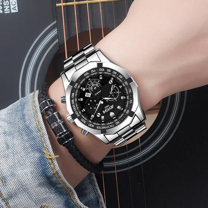 Reloj de cuarzo de lujo de alta gama para hombre, resistente al agua. Diseño Clásico y elegante.