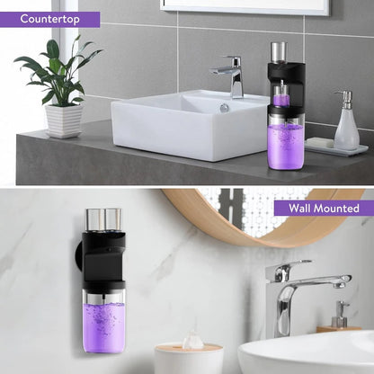 Dispensador automático inteligente de enjuague bucal para baño, con vasos magnéticos.