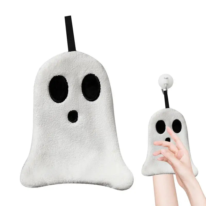 Toallas de mano de Halloween con forma de fantasma para baño.