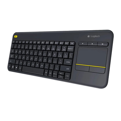 Teclado táctil inalámbrico Logitech K400 Plus, con panel táctil, para PC, notebook, Android, Smart TV.