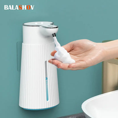 Dispensador automático de jabón de espuma para baño, inteligente con carga USB.