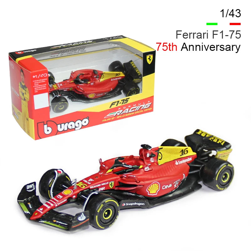 F1 Ferrari F1-75 75th Aniversario Bburago 1:43