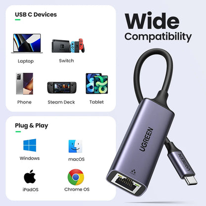 UGREEN Adaptador USB/Ethernet 1000Mbps