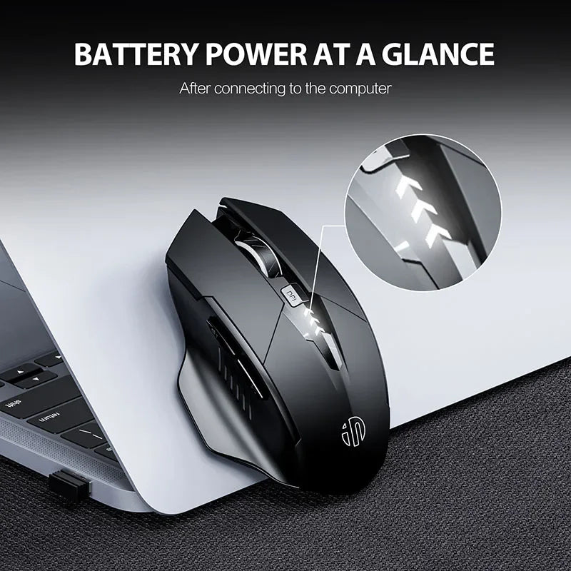 Mouse inalámbrico M6P 2,4G, 500mAh, ergonómico, recargable, silencioso, portátil.