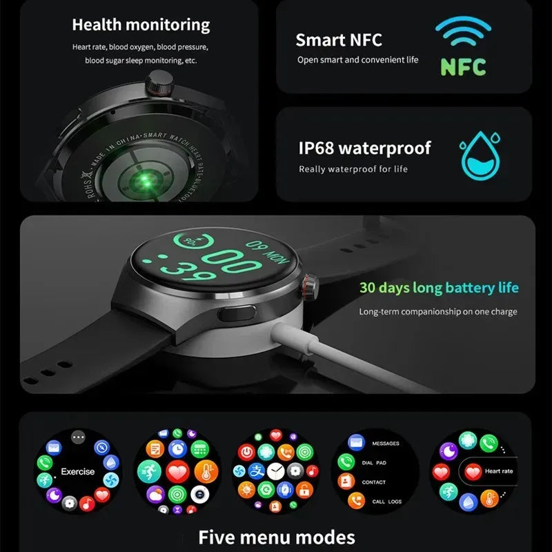 Huawei-Reloj inteligente GT4 PRO para hombre, Pantalla HD, Bluetooth.