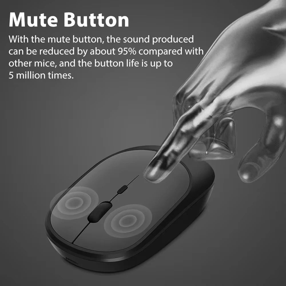 Mouse Xiaomi inalámbrico compatible con Bluetooth, de 2,4G, DPI ajustable.