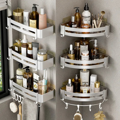 Rack esquinero para productos de baño