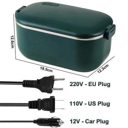 Fiambrera eléctrica de 48W, 12V, 220V, 110V, calentador de comida portatíl. A prueba de fugas.