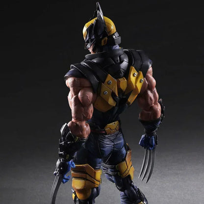 Figura de acción de Wolverine X-Men modificada de Marvel, modelo con armas y cabezas reemplazables, 26 cm.