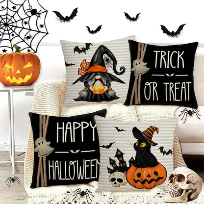 Funda de cojín de Halloween para decoración del hogar, varios diseños, truco o trato?