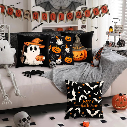 Funda de almohada decorativa de Halloween, varios diseños 1 ud. / 4 Uds.