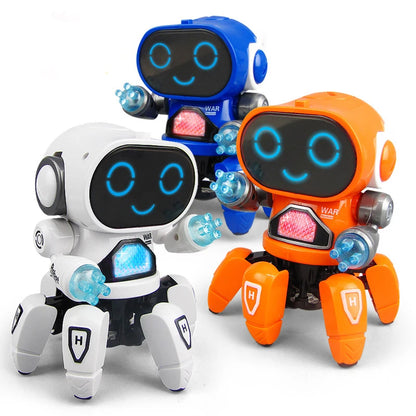 Mascota digital, robot de baile con 6 patas