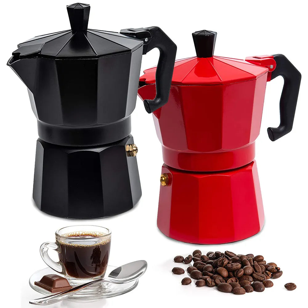 Cafetera Moka de aluminio de 300ml, auténtica cafetera Espresso italiana