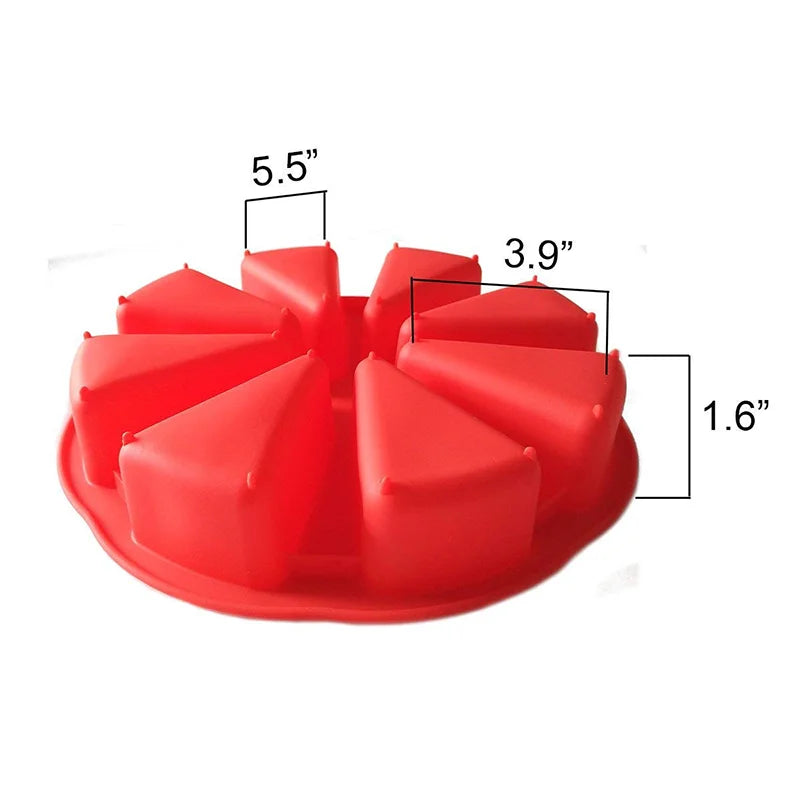 Molde de silicona para queques, antiadherente con forma de cuadrícula de 8 rejillas.