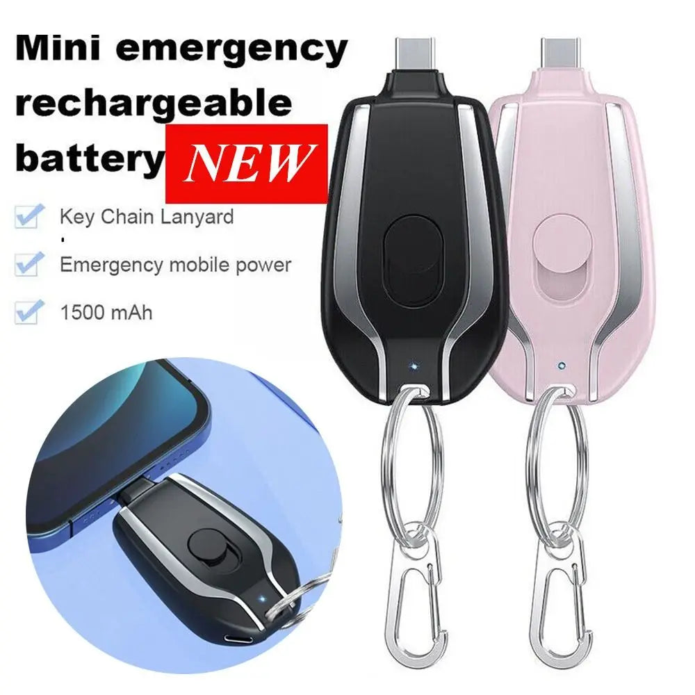 Mini cargador tipo-c de llavero 1500mAh