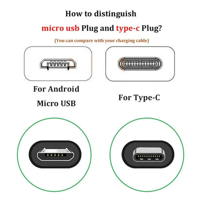 Adaptador de carga de teléfono Cable micro USB tipo C