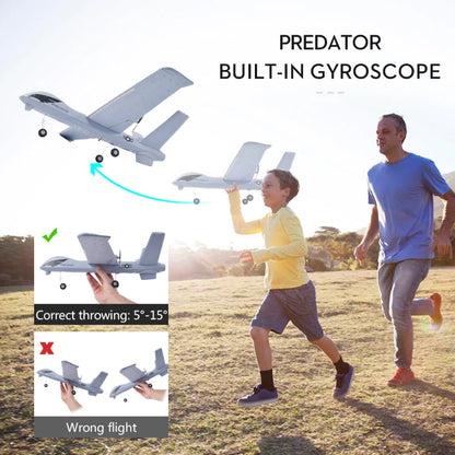 Avión Rc de 2,4 GHZ con sistema de estabilización giroscópica de doble Motor