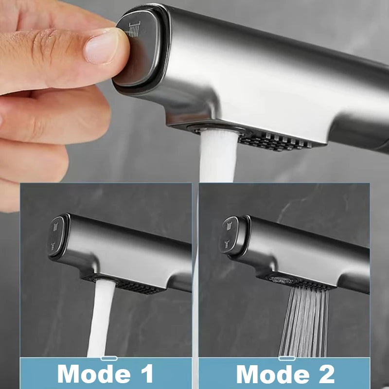 Llave para lavamanos de baño con pantalla Digital. Diseño moderno, elegante.