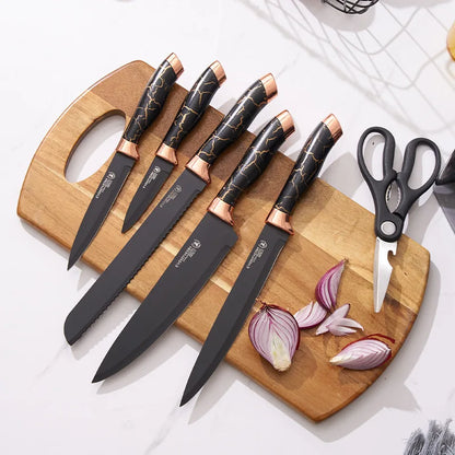 Set de cuchillos de cocina, 7 unids. Cuchillos de Chef profesional.