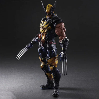 Figura de acción de Wolverine X-Men modificada de Marvel, modelo con armas y cabezas reemplazables, 26 cm.